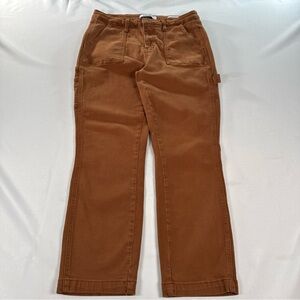 Judy Blue Carpenter Jeans Women 11/30 Stretch Slim Fit Straight Ankle Brown EUC